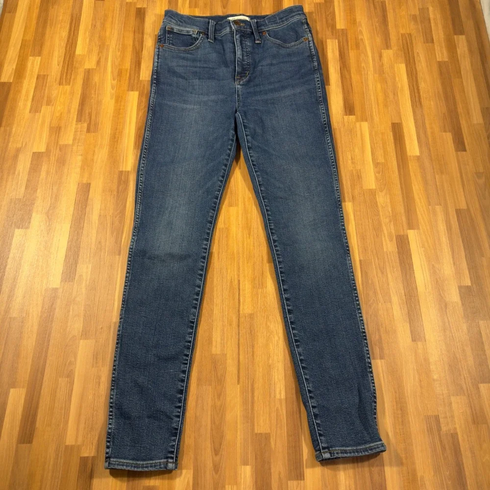 Madewell 10 High-Rise Skinny Jeans Tall 28T Medium Wash Denim G8549
